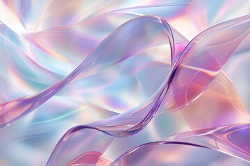 Canvas Print - A colorful, flowing, and shiny piece of fabric with a purple hue. The fabric appears to be made of a shiny, reflective material, giving it a futuristic and otherworldly appearance