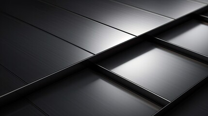 Poster - Black and white abstract background with a shiny surface, creating a visually striking and reflective effect.