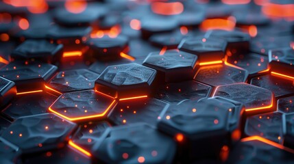 Poster - glowing edges, creating a high-tech visual effect.