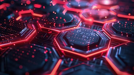Poster - glowing edges, creating a high-tech visual effect.