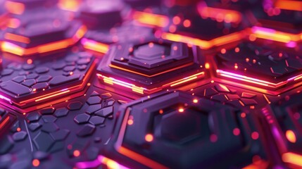Poster - glowing edges, creating a high-tech visual effect.