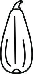 Poster - Simple line icon representing an eggplant, ideal for projects related to healthy eating and vegetarianism