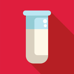 Poster - simple illustration of a test tube containing liquid, possibly for use in a scientific, medical, or 