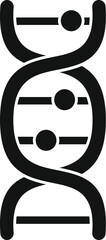 Poster - black and white icon of a dna strand forming a double helix shape