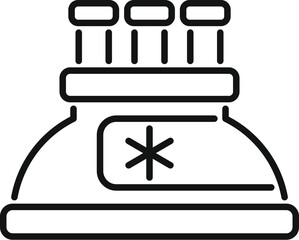 Poster - Laboratory equipment performing a chemical analysis at low temperature for scientific research
