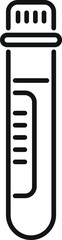 Poster - Black and white icon of a test tube, representing scientific research or medical testing