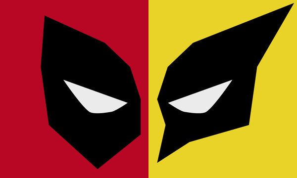 red vs yellow rivalry walpaper with halftone style and copyspace