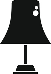 Sticker - Simple black silhouette of a modern desk lamp, perfect for representing lighting equipment