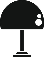 Wall Mural - Black silhouette of a modern desk lamp standing on a single leg with a round base