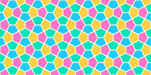 Wall Mural - A colorful pattern of squares and triangles