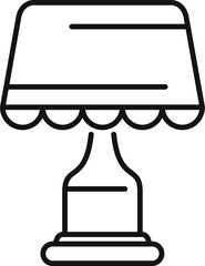 Poster - simple line icon of a table lamp, perfect for representing home decor and interior design concepts