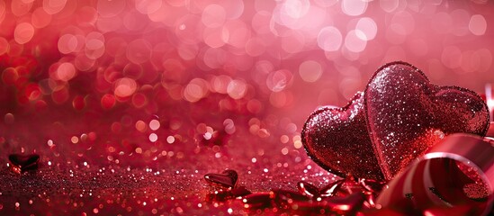Poster - Background for Valentine s Day celebrations with copy space image