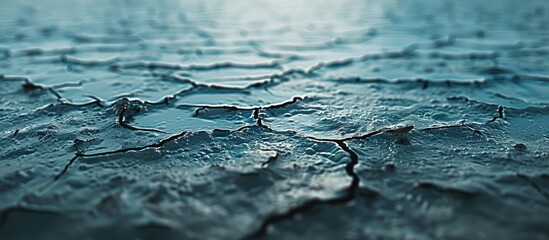Poster - Close up view of a texture illustrating a water shortage with copy space for an image