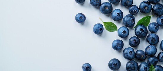 Aufkleber - Blueberries showcased on a white backdrop with ample copy space for customization on the image