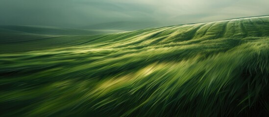 Poster - ICM photography produces stunning landscapes and grassy textures through deliberate camera motions resulting in captivating imagery with copy space image