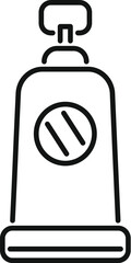 Poster - Line drawing of a tube of sunscreen standing upright