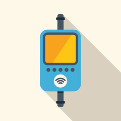 Poster - Electronic device showing wifi signal and empty screen displaying wireless connection for online communication