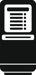 Poster - Simple icon of a self service payment terminal accepting contactless payment