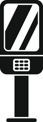 Poster - Modern parking meter machine is accepting digital payments
