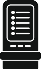 Poster - Parking meter icon showing payment options and display screen