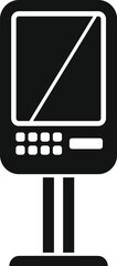 Poster - Information kiosk with blank screen showing important information for travelers and passengers