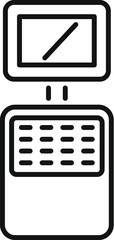 Poster - Electronic cash register accepting payment showing successful transaction