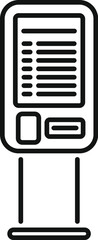 Fototapete - Icon of a self ordering interactive kiosk showing the menu in a fast food restaurant