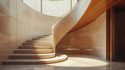 Aufkleber - Foyer with curved staircase