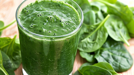 Poster - natural organic smoothie green spinach - healthy food