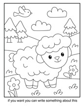 Sheep coloring pages for kids