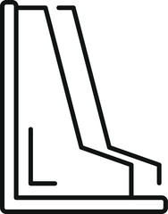 Poster - Linear icon of a metal profile for drywall, a material used in construction