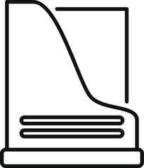 Poster - Line art icon of a blank award plaque with a slanted top, standing on a platform, ideal for achievement and recognition concepts