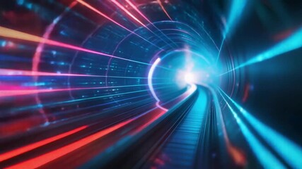 Poster - Video of Dynamic abstract art with vibrant speed lines, glowing energy, and blurred motion for futuristic wallpaper