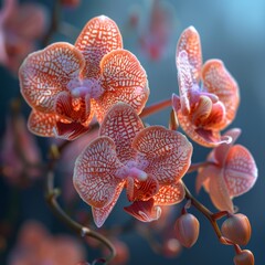 Sticker - Blooming Orchid Flowers in a Garden