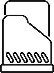 Poster - Outline icon of a snowboard stand waiting for winter sports equipment