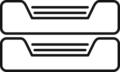 Poster - Simple icon of an archive drawer, symbolizing organization and document storage