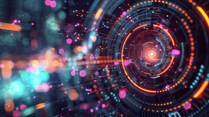 Poster - futuristic technology background tech wallpaper 
