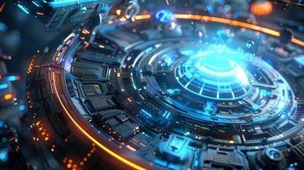 Poster - futuristic technology background tech wallpaper 