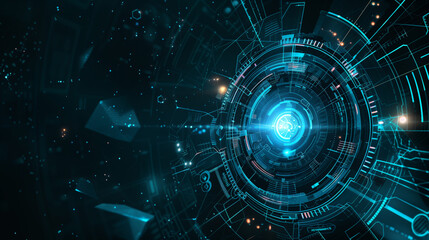 Poster - futuristic technology background tech wallpaper 