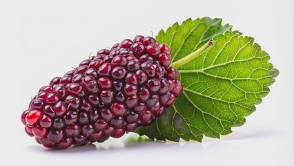 Sticker - Mulberry fruit isolated on background, Mulberry, fruit, isolated,background, fresh, ripe, juicy, antioxidant, healthy, organic