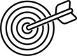© anatolir - Simple icon of an arrow hitting the center of a target, representing achieving a goal