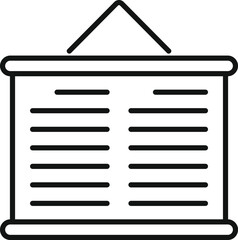 Poster - simple icon of a project management board hanging, showing an organized way to keep track of tasks