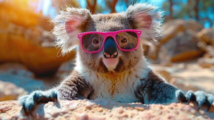 Canvas Print - Cool Koala in Sunglasses