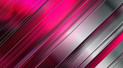 Wall Mural - abstract magenta and silver are light gray with white the gradient is the surface with templates metal texture soft lines tech diagonal background magenta dark sleek clean modern