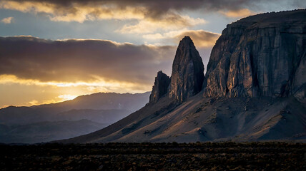 Wall Mural - A majestic mountain range with snowcapped peaks and lush green valleys stretching endlessly