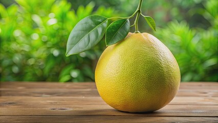 Sticker - Citrus Grandis fruit, also known as pomelo, originating from Malaysia, citrus, grandis, pomelo, fruit, Malaysia, tropical, exotic