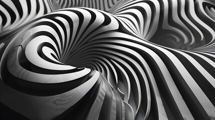Poster - Abstract Black and white Stripes Create a dynamic and visual effect.
