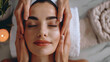 © น้ำฝน สามารถ - Indulge in spa relaxation, facial massage joy, AI generative.