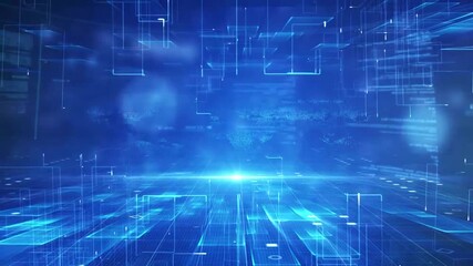 ground abstract perspective grid. digital background in retro style. cyber ​​​​landscape on blue bac