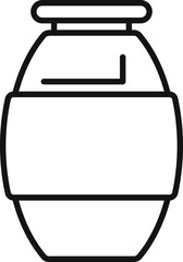 Poster - simple black and white icon of a modern water heater